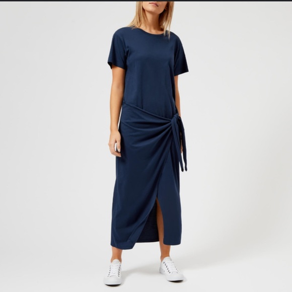 Polo Ralph Lauren Women’s Navy Blue Cotton Wrap Dress Small - Picture 1 of 17